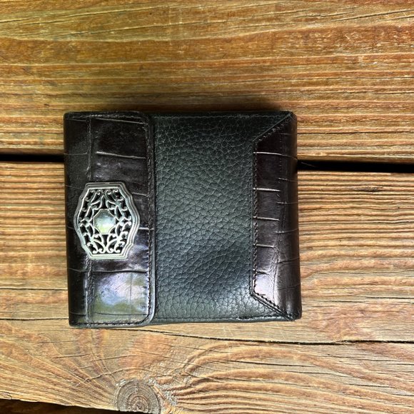 Vintage Brighton Black Fold Over Wallet - Picture 8 of 10